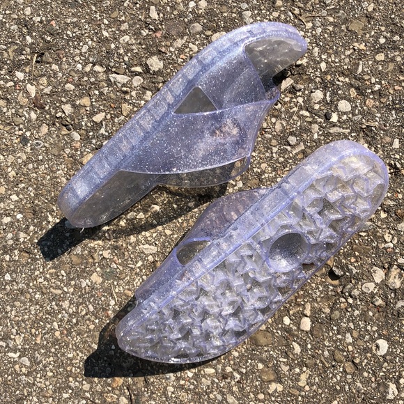 Sparkly Sandals ✨ Clear, Firm, Plastic - Picture 4 of 8